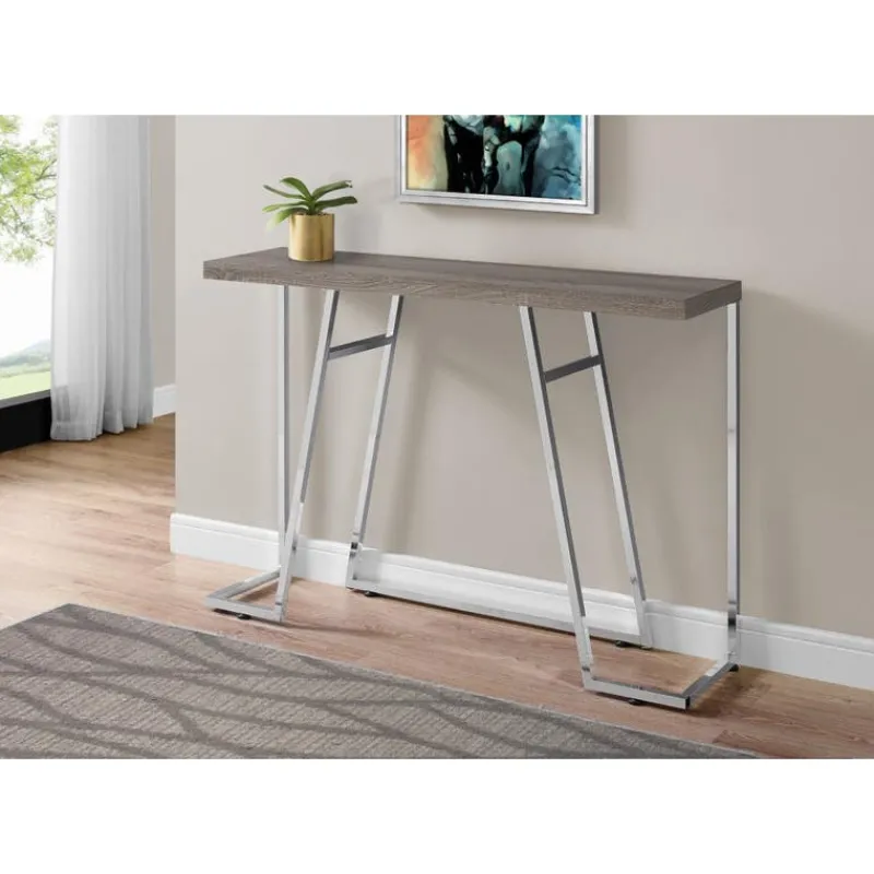 Monarch Accent table - 48"l / / chrome metal -