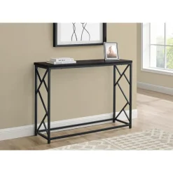 Monarch Accent table - 44"l / / black metal hall console -