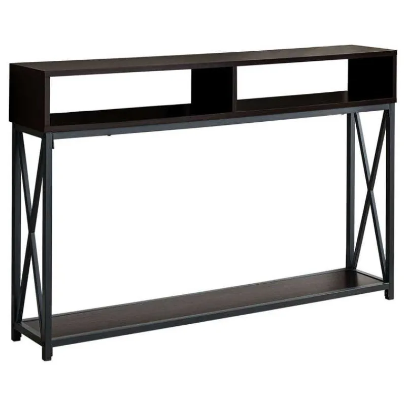 Monarch Accent table - 48"l / / black metal hall console -