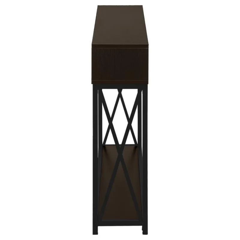 Monarch Accent table - 48"l / / black metal hall console -
