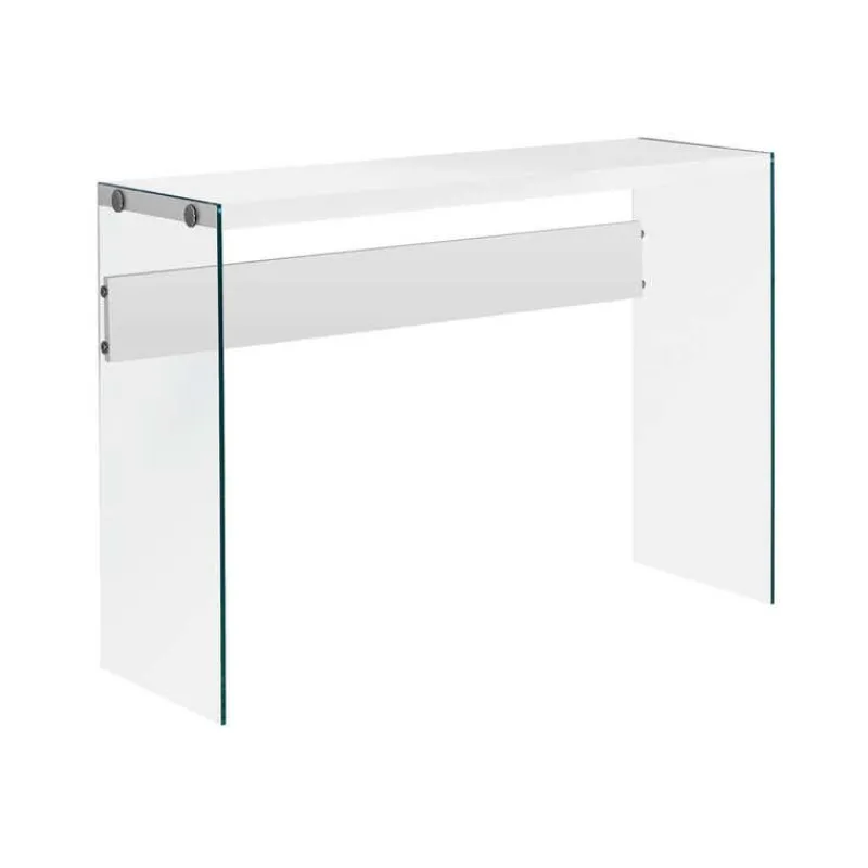 Monarch Accent table - 44"l / glossy / tempered glass -