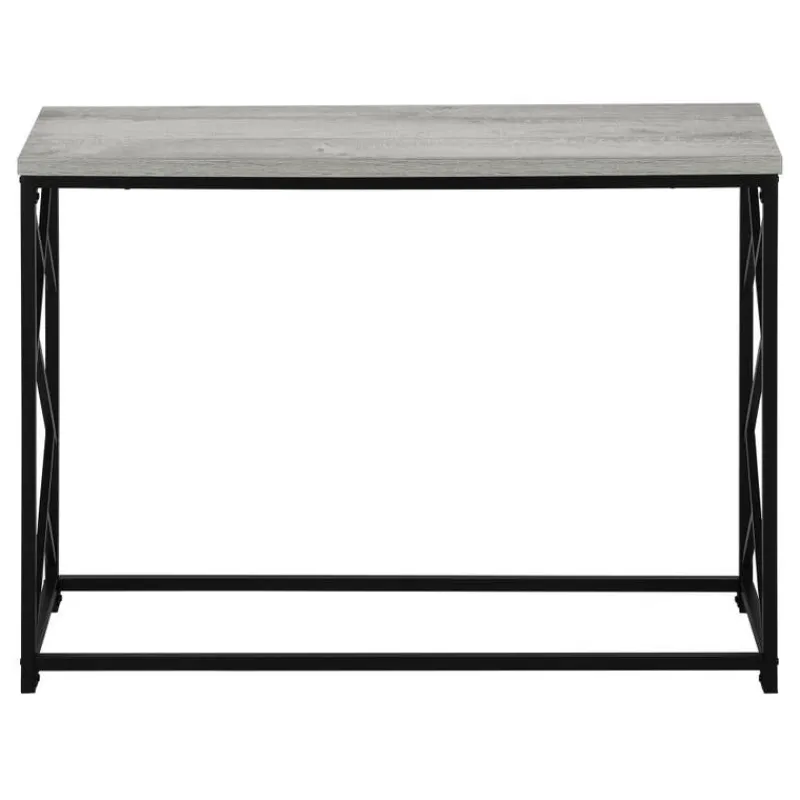 Monarch Accent table - 44"l / / black metal hall console -