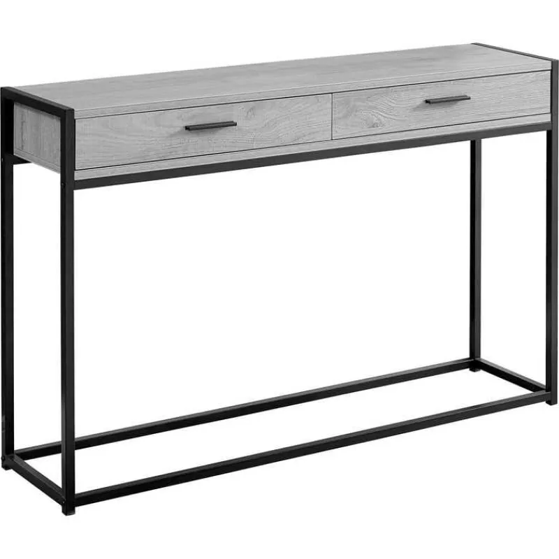 Monarch Accent table - 48"l / / black metal hall console -