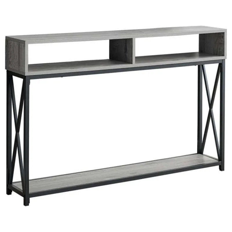 Monarch Accent table - 48"l / / black metal hall console -