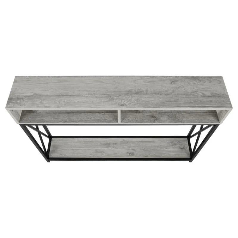 Monarch Accent table - 48"l / / black metal hall console -