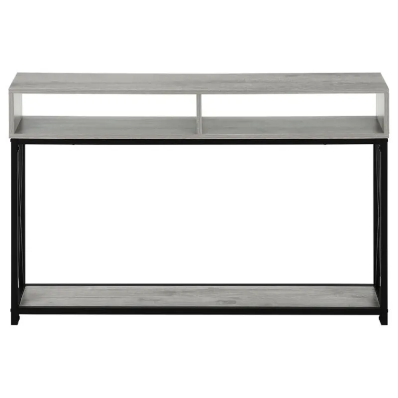 Monarch Accent table - 48"l / / black metal hall console -