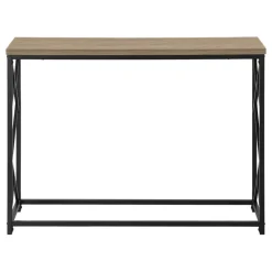 Monarch Accent table - 44"l / taupe / black metal hall console -