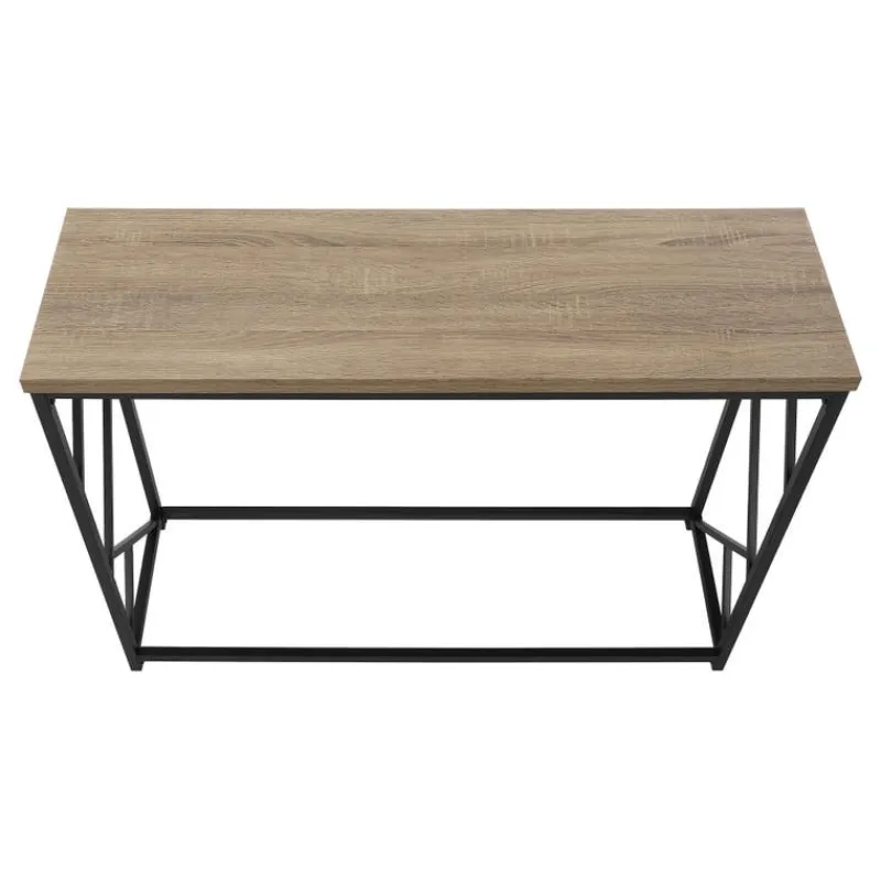 Monarch Accent table - 44"l / taupe / black metal hall console -