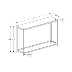 Monarch Accent table - 32"l / / black metal console -