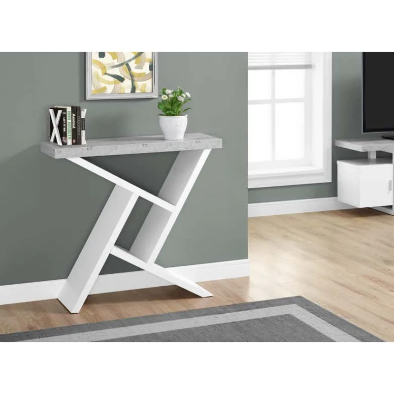 Monarch Accent table - 36"l / / cement-look hall console -