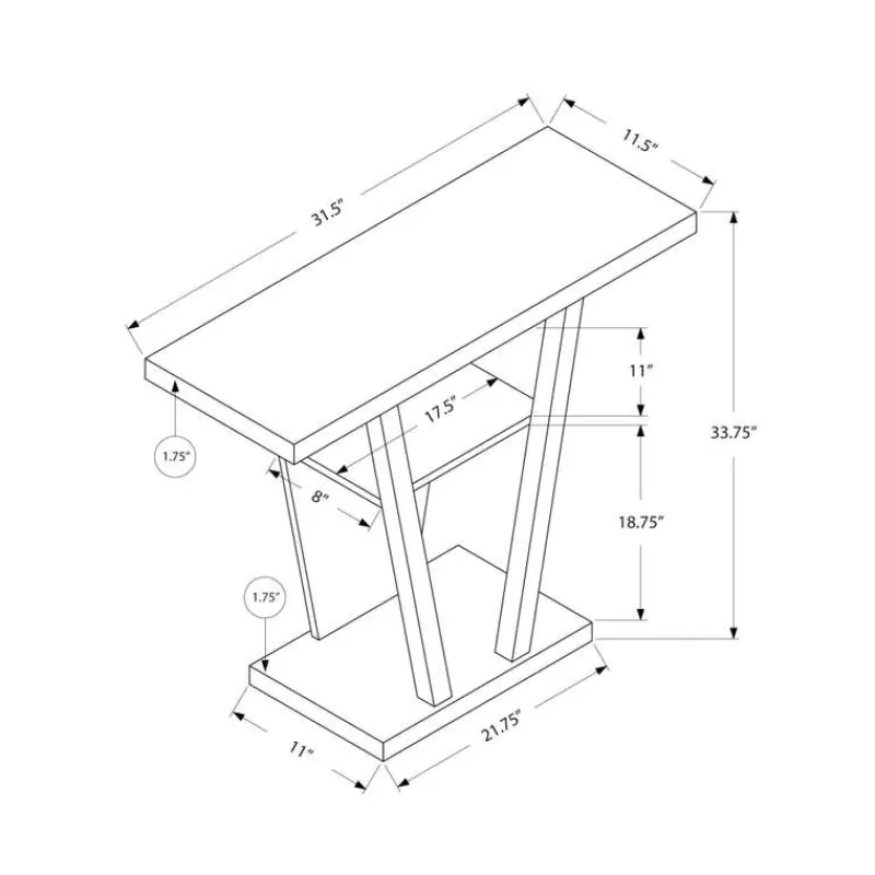 Monarch Accent table - 32"l / hall console -