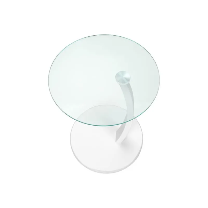 Monarch Accent table - bentwood with tempered glass -