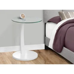 Monarch Accent table - bentwood with tempered glass -