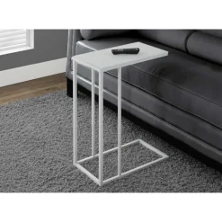 Monarch Accent table - metal with frosted tempered glass -