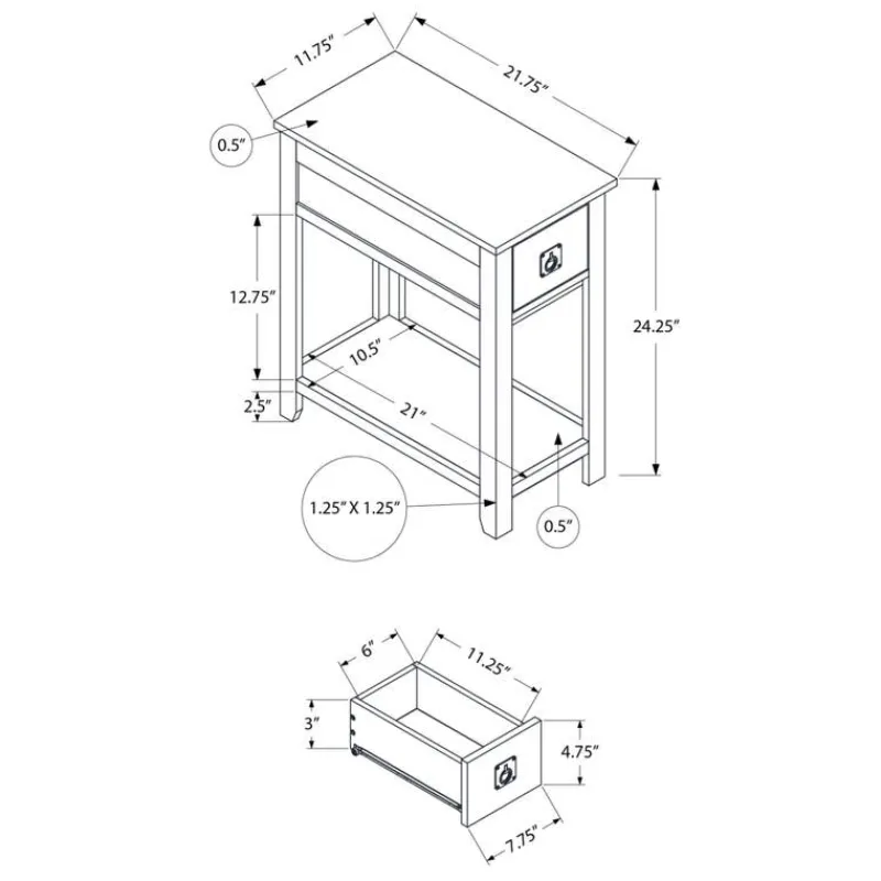 Monarch Accent table 24"h -