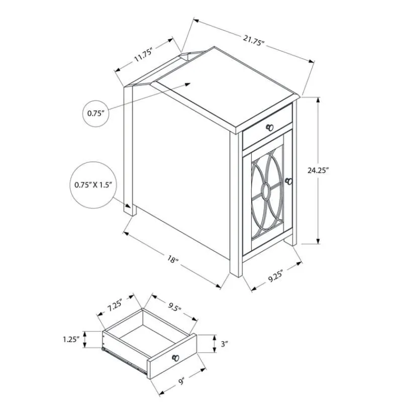 Monarch Accent table 24"h -