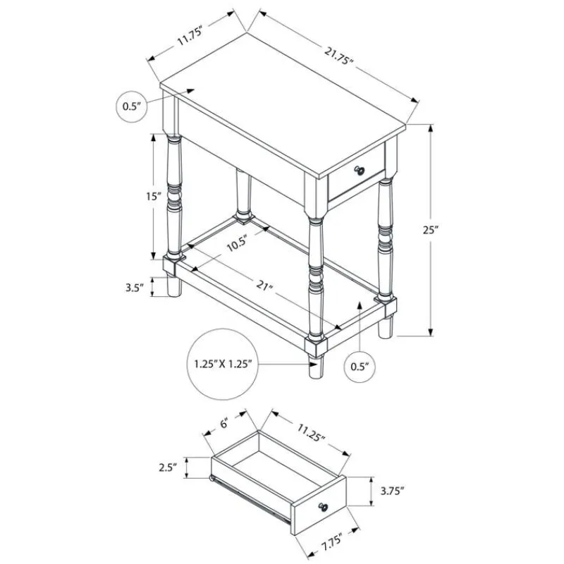 Monarch Accent table 24"h -