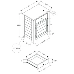 Monarch Accent table 25"h -