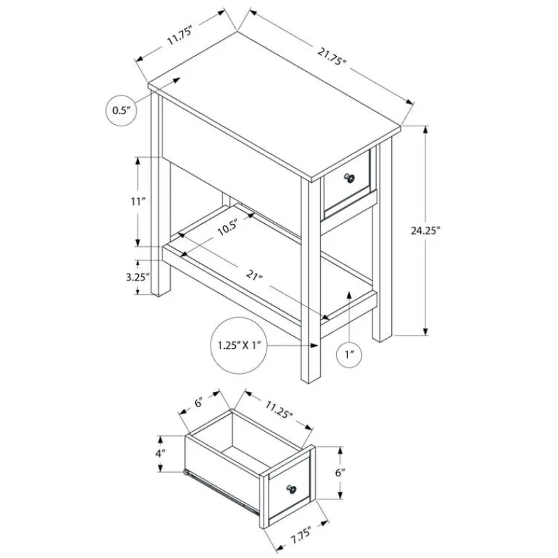 Monarch Accent table 24"h -