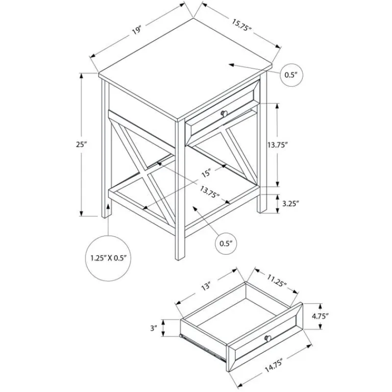 Monarch Accent table 25"h -