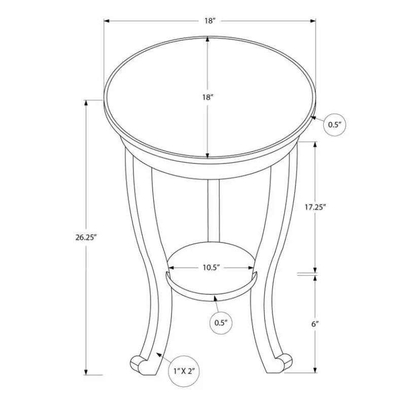 Monarch Accent table 24"h -