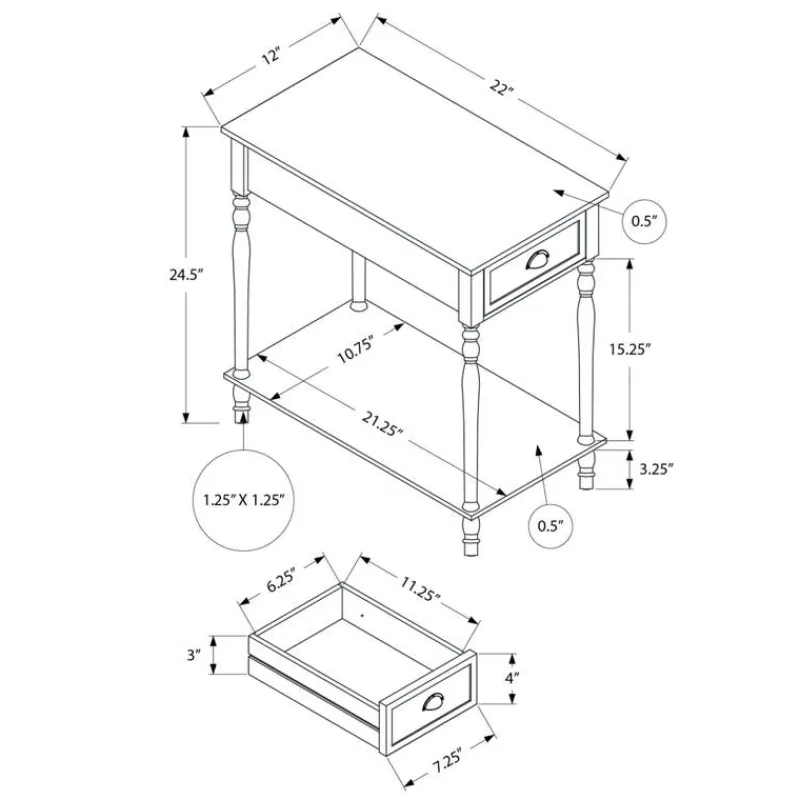 Monarch Accent table 24"h -