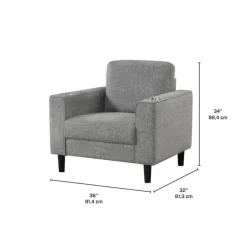 Armchair with Cup Holders