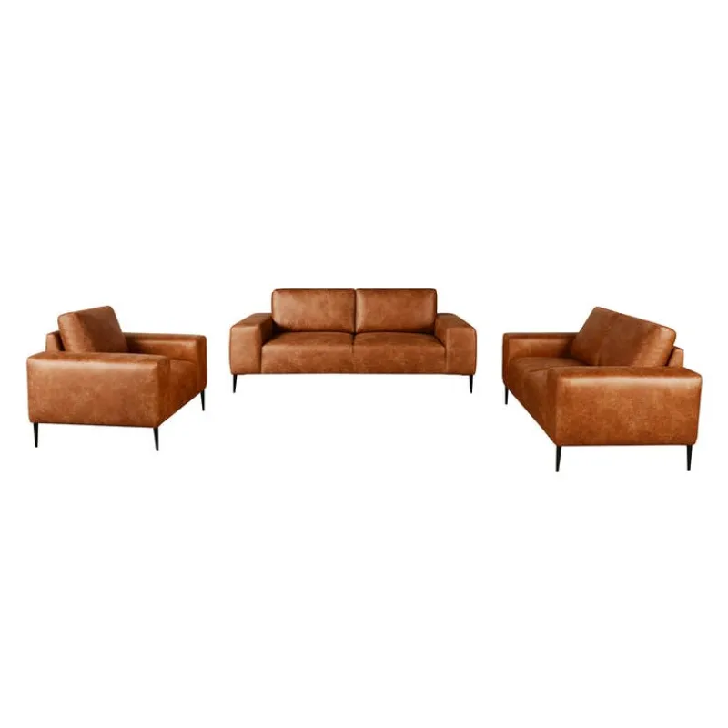 Armchair with Deep Seat and Square Armrests