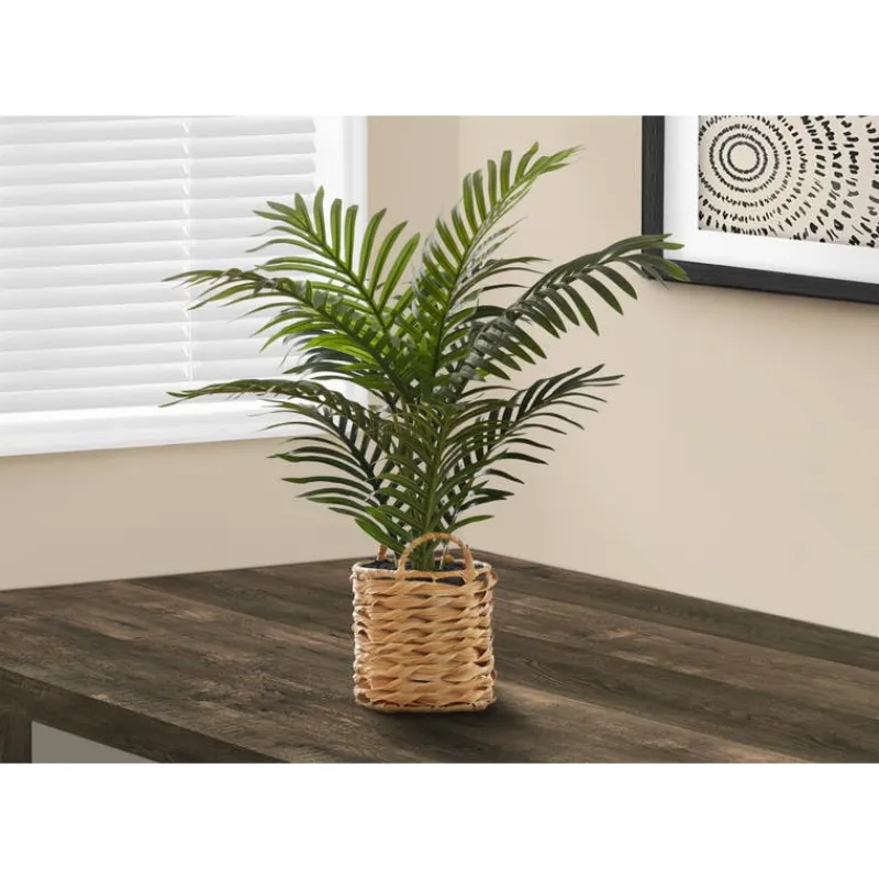 Monarch Artificial plant - 24"h / indoor palm / 8" woven basket