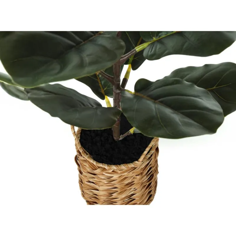 Monarch Artificial plant - 28"h / indoor fiddle / 8" woven basket