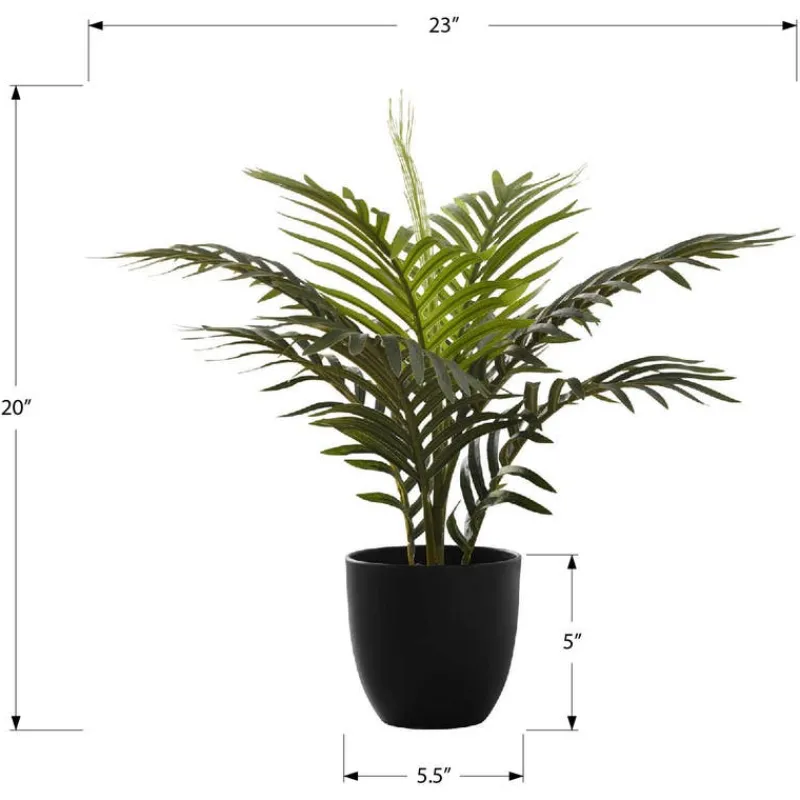 Monarch Artificial plant - 20"h / indoor palm in a 5" pot