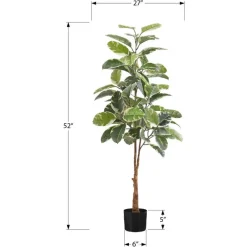 Monarch Artificial plant - 52"h / indoor rubber tree in a 5" pot