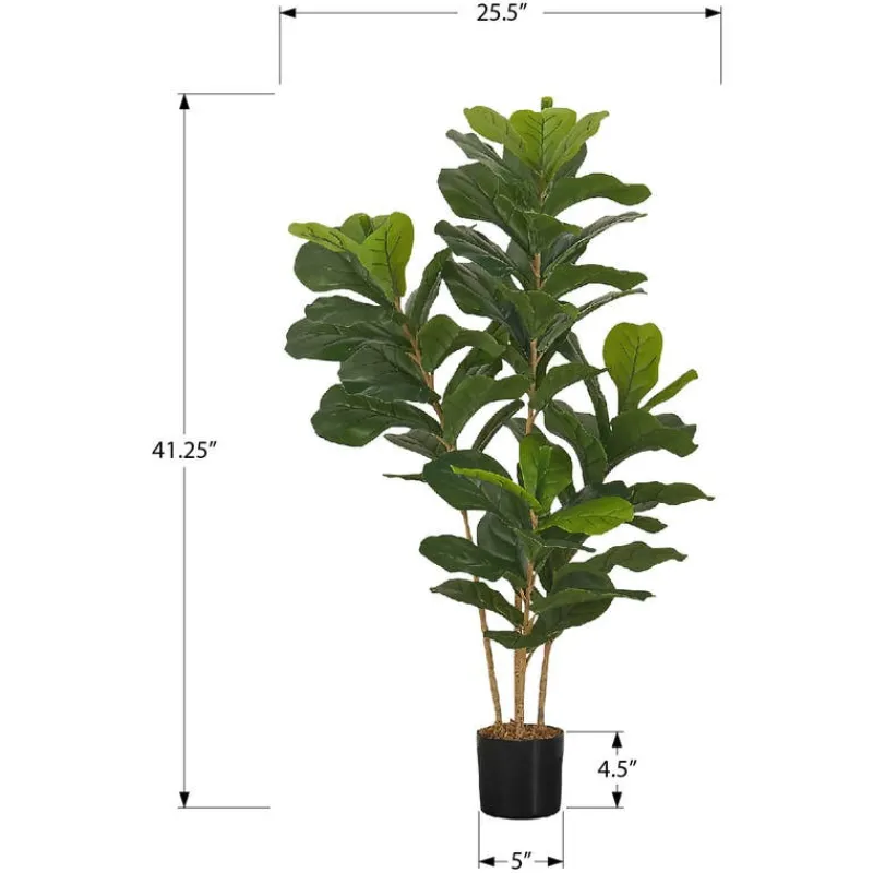 Monarch Artificial plant - 41"h / indoor fiddle tree in a 5" pot