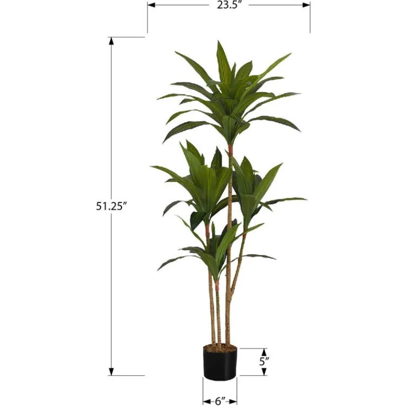 Monarch Artificial plant - 51"h / indoor dracaena in a 5" pot