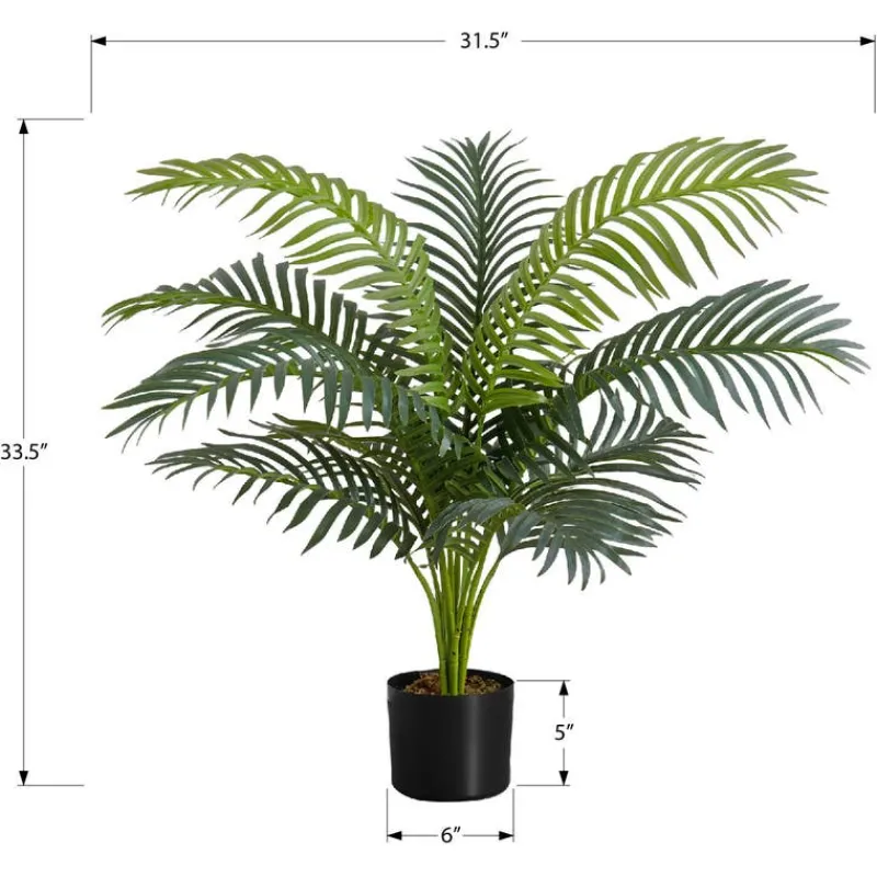 Monarch Artificial plant - 34"h / indoor palm tree in a 5" pot
