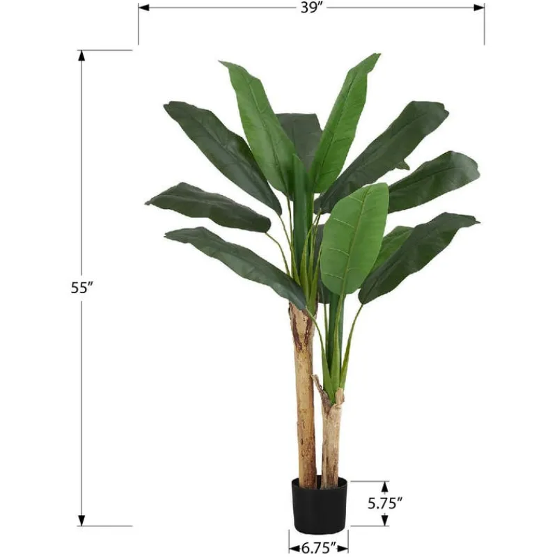 Monarch Artificial plant - 55"h / indoor banana tree in a 6" pot