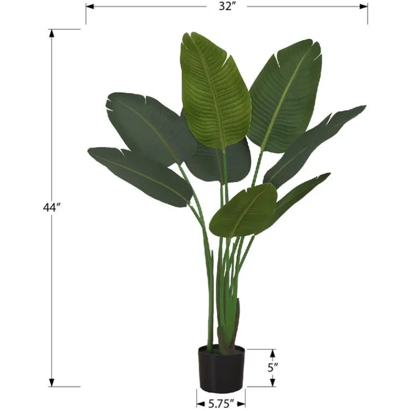 Monarch Artificial plant - 44"h / indoor bird of paradise 5" pot