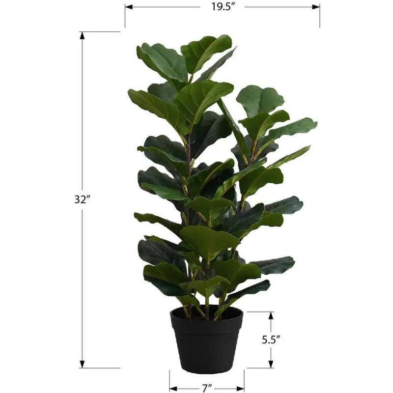 Monarch Artificial plant - 32"h / indoor fiddle in a 6" pot