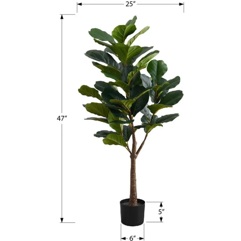 Monarch Artificial plant - 47"h / indoor fiddle tree in a 5" pot