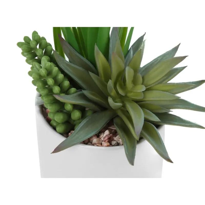 Monarch Artificial plant - 2pcs / 7"h succulent in 3" ceramic pot