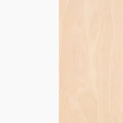 Nexera Atypik Bookcase, White And Plywood -