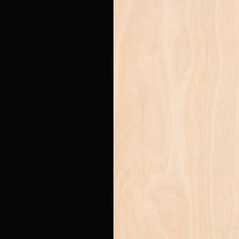 Nexera Atypik 2-Drawer Desk, Black And Plywood -