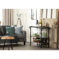 Meubles South Shore Bar Cart With Bottle Storage - South Shore