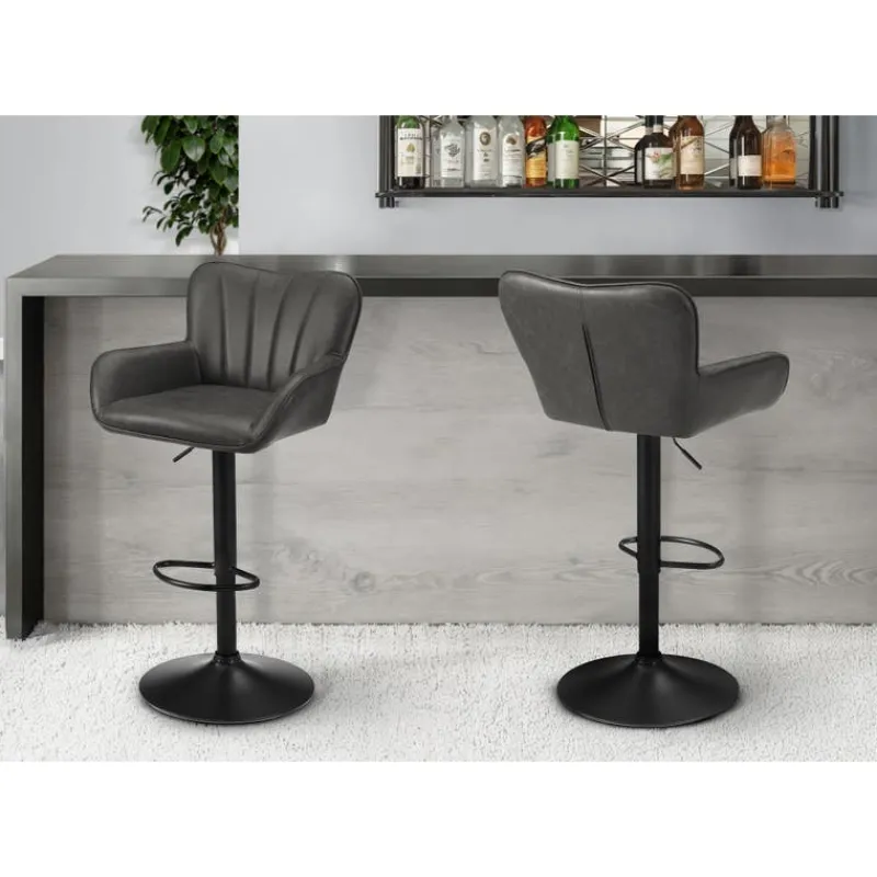 Monarch Bar Stools (Set of 2) Leather Look