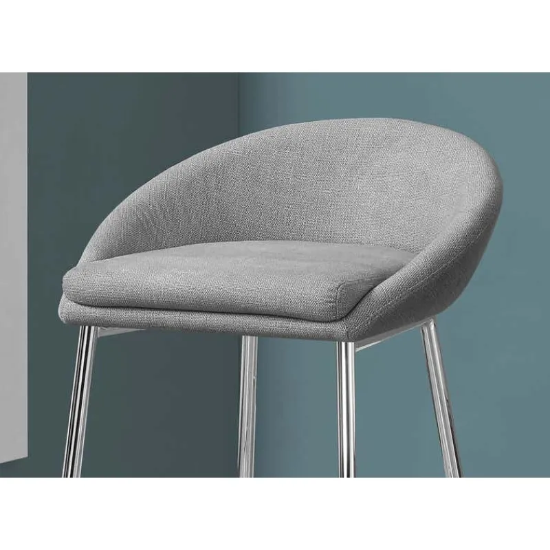 Monarch Barstool - 2pcs / fabric / chrome base / bar height
