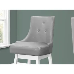 Monarch Barstool - set of 2 / swivel / tufted back rest / upholstered / bar height -4