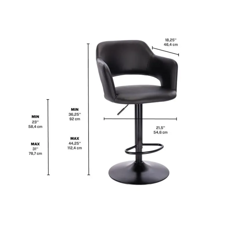 Barstool (1/Box) Hydraulic Base