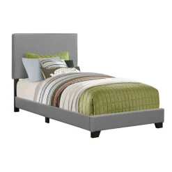 Monarch Bed - twin size / leather-look -
