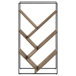 Monarch Bookcase / etagere - 5 slanted open shelves - 60"h - reclaimed wood-loo -