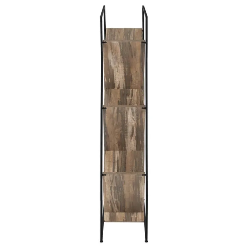 Monarch Bookcase / etagere - 5 slanted open shelves - 60"h - reclaimed wood-loo -
